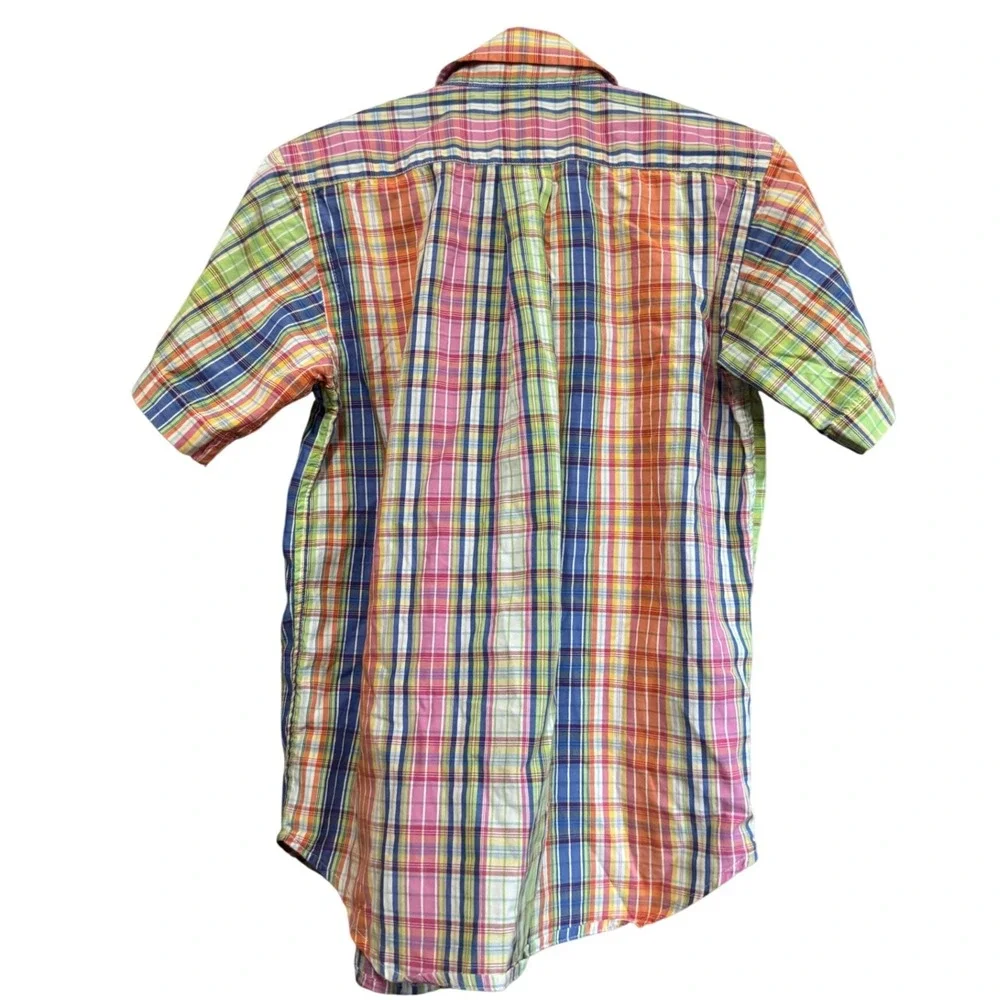 Ralph Lauren Plaid Shirt Kids Size 6 Multi-Color Excellent Short Sleeve Cotton